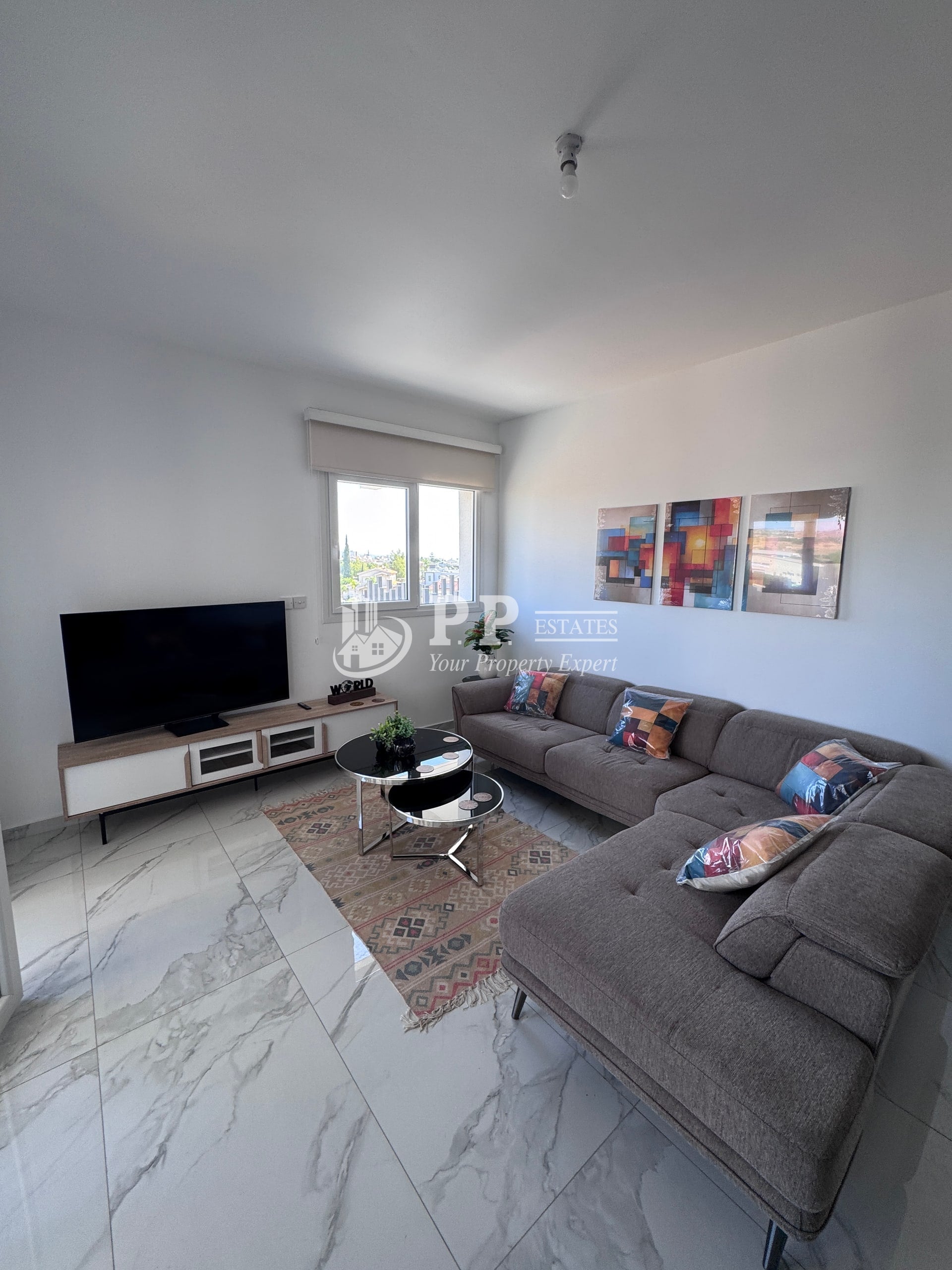 For Rent - Brand new 2 bedroom fully furnished apartment with large veranda and partial sea view, in Ypsonas, Limassol