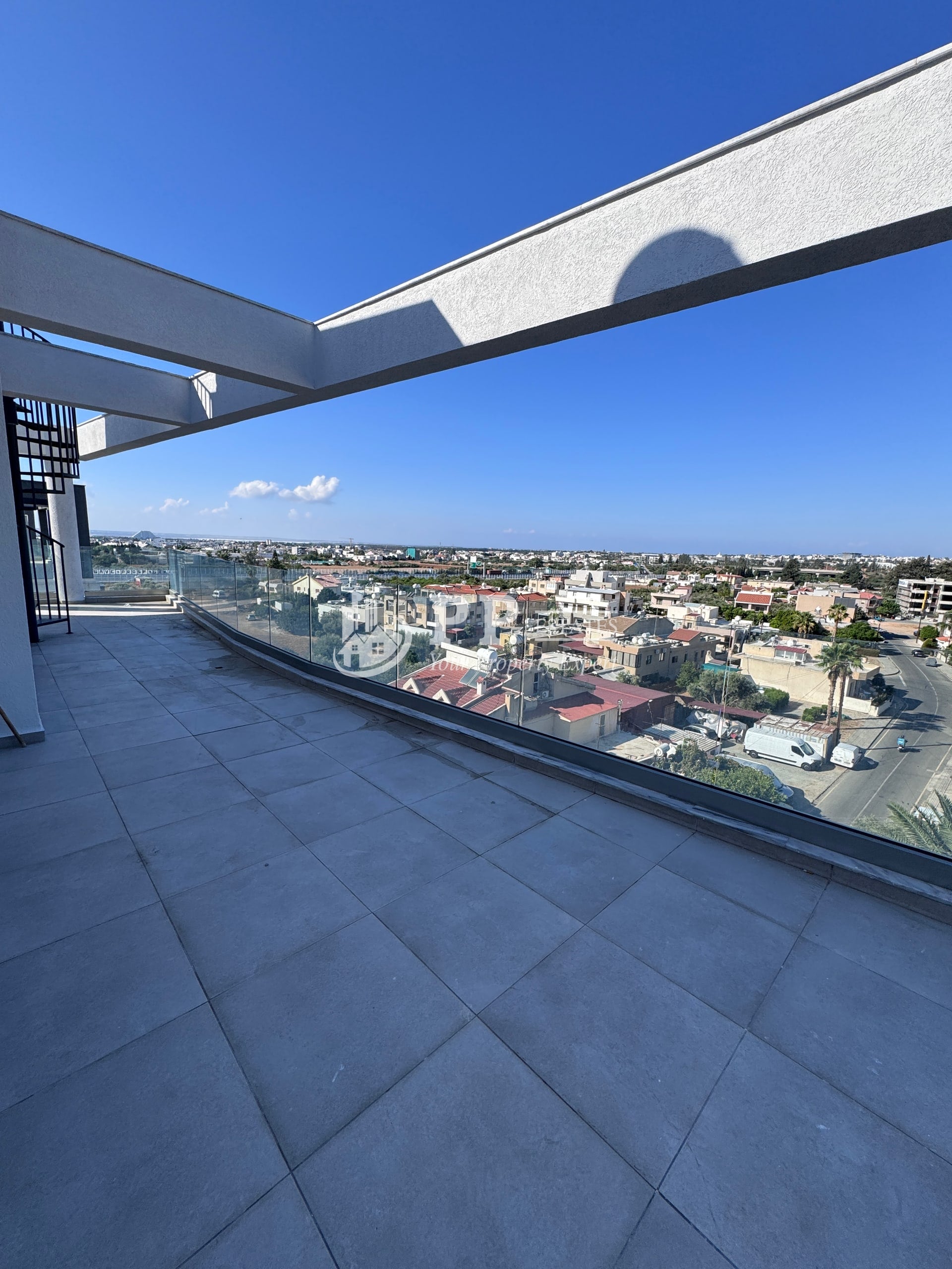 For Rent - New 2 bedroom penthouse, whole floor with 360 degree veranda, in Polemidhia, Limassol